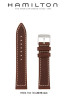 Watch strap Hamilton H690704104 Leather Brown 20mm